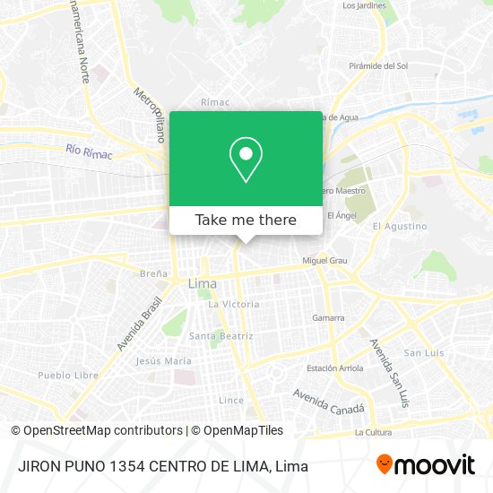 JIRON PUNO 1354 CENTRO DE LIMA map