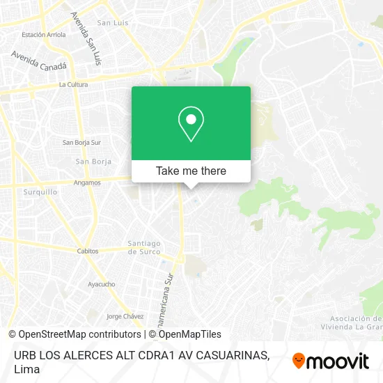 Mapa de URB LOS ALERCES  ALT CDRA1 AV CASUARINAS