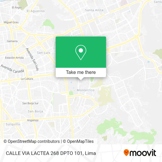 Mapa de CALLE VIA LACTEA 268 DPTO  101