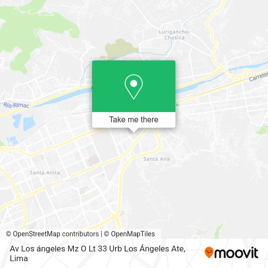 Mapa de Av  Los ángeles Mz O Lt  33 Urb  Los Ángeles   Ate