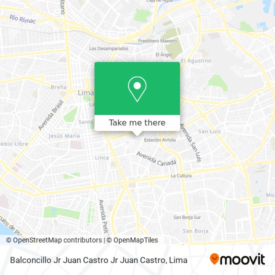 Mapa de Balconcillo  Jr  Juan Castro  Jr  Juan Castro