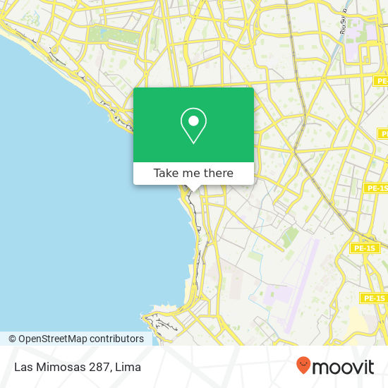 Las Mimosas 287 map