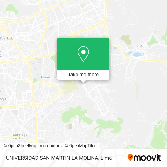 UNIVERSIDAD SAN MARTIN LA MOLINA map