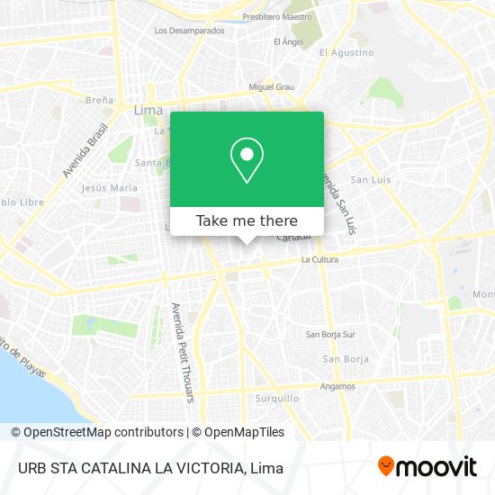 URB   STA CATALINA   LA VICTORIA map