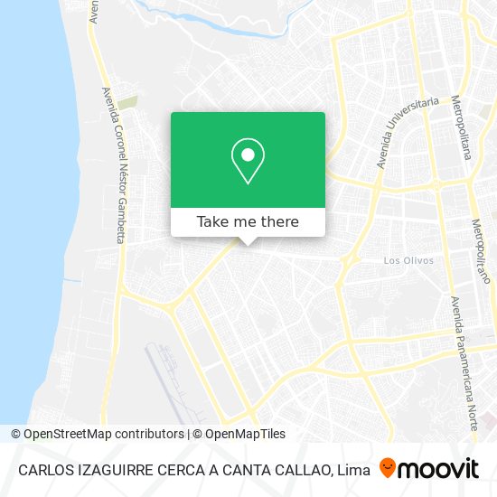 CARLOS IZAGUIRRE CERCA A CANTA CALLAO map