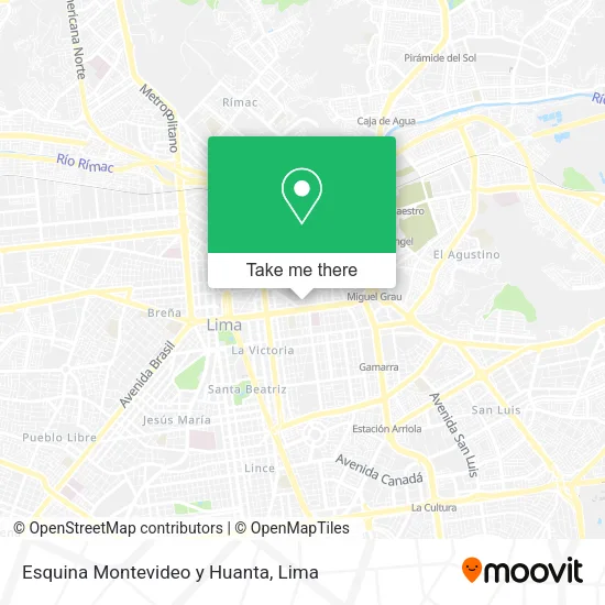 Esquina Montevideo y Huanta map