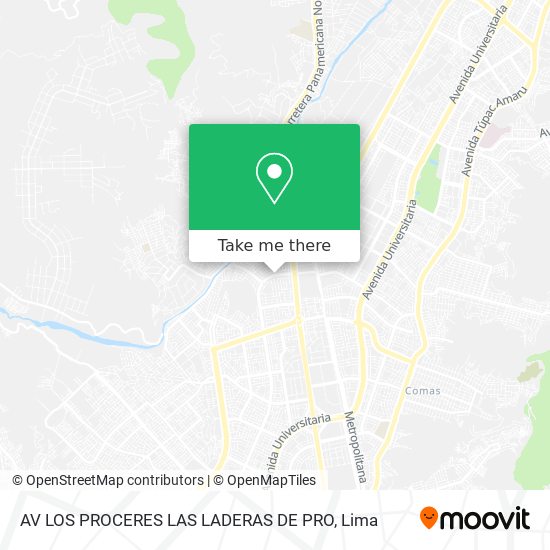 AV  LOS PROCERES LAS LADERAS DE PRO map