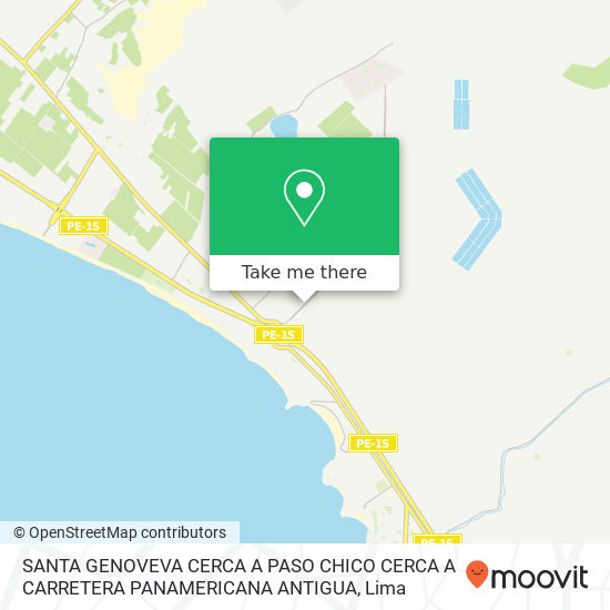 Mapa de SANTA GENOVEVA CERCA A PASO CHICO CERCA A CARRETERA PANAMERICANA ANTIGUA