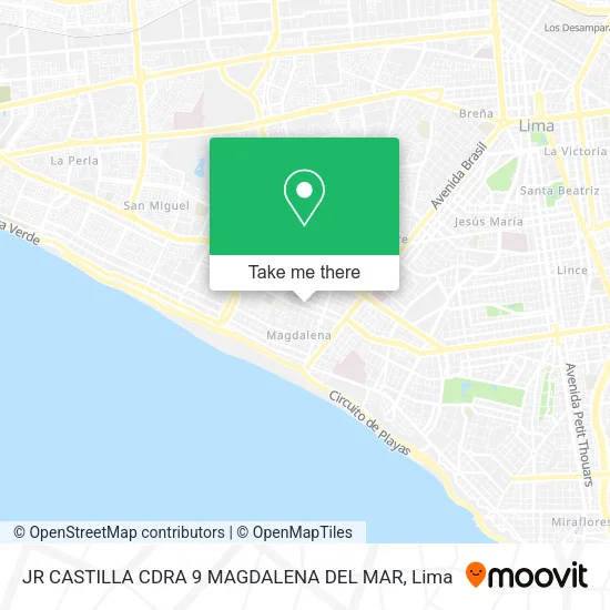 Mapa de JR  CASTILLA CDRA  9   MAGDALENA DEL MAR