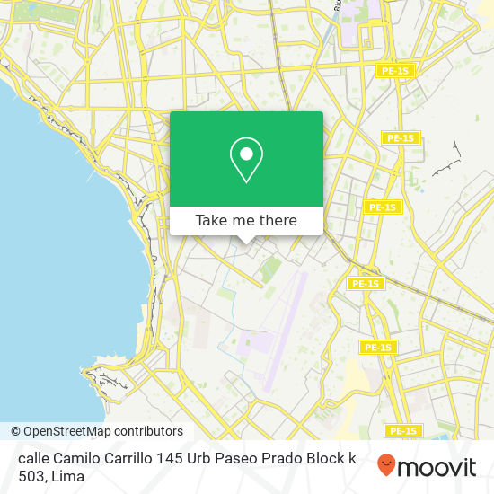 calle Camilo Carrillo 145 Urb  Paseo Prado  Block k 503 map