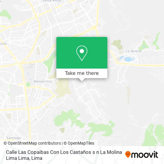 Mapa de Calle Las Copaibas Con Los Castaños s n La Molina  Lima  Lima