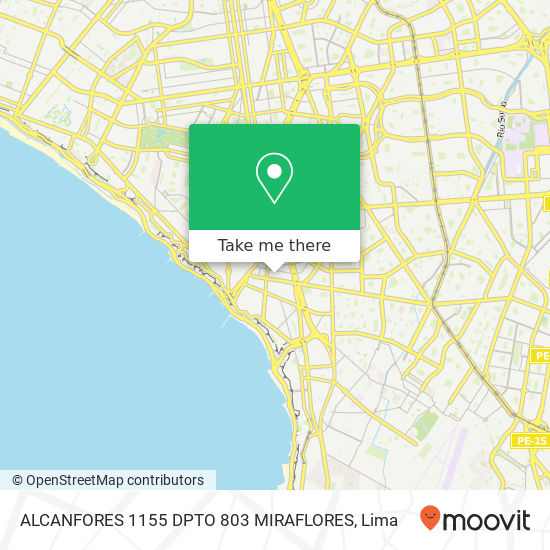 ALCANFORES 1155 DPTO  803 MIRAFLORES map