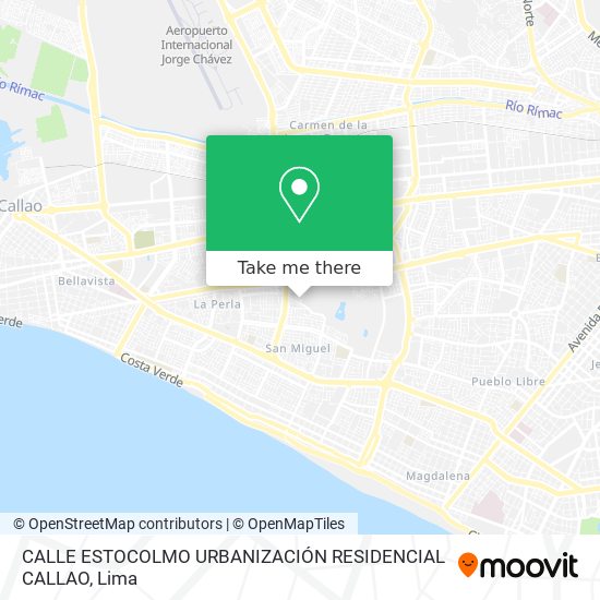 Mapa de CALLE ESTOCOLMO URBANIZACIÓN RESIDENCIAL CALLAO