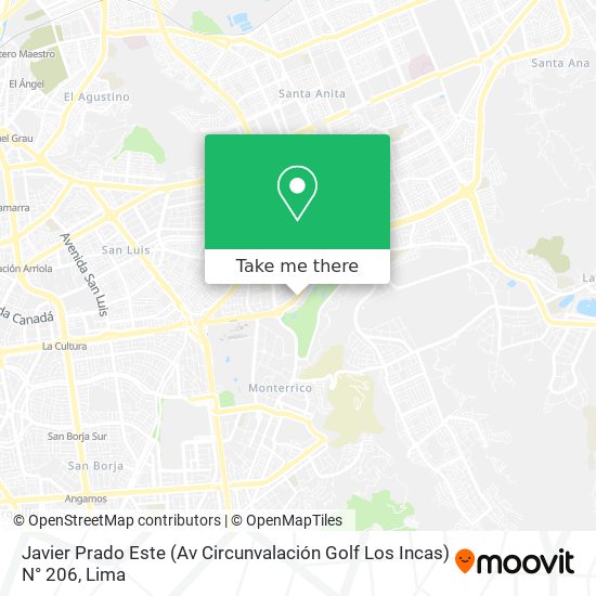 Javier Prado Este (Av  Circunvalación Golf Los Incas) N° 206 map