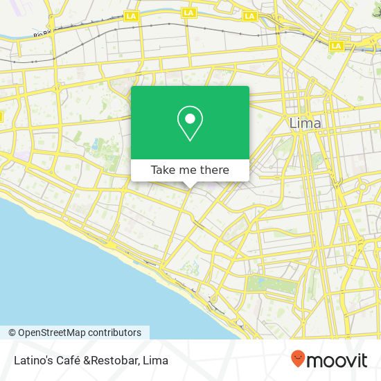 Mapa de Latino's Café &Restobar