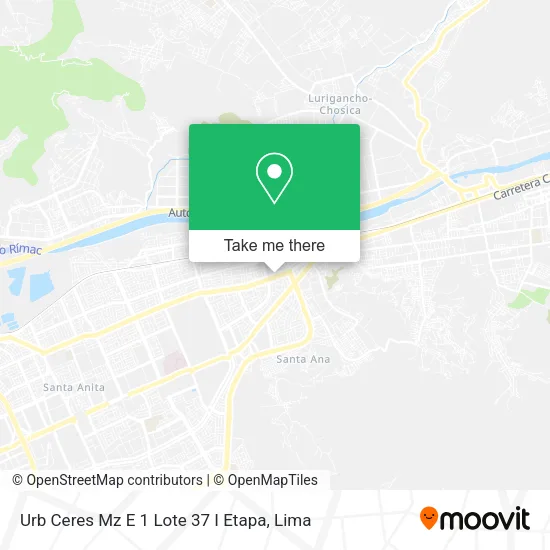 Mapa de Urb  Ceres Mz E 1 Lote 37 I Etapa