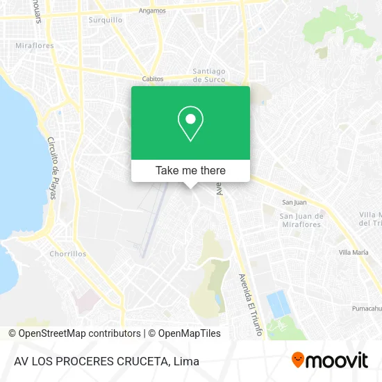 Mapa de AV  LOS PROCERES CRUCETA