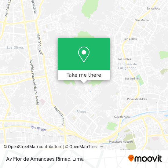 Mapa de Av  Flor de Amancaes   Rímac