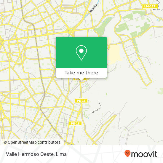 Valle Hermoso Oeste map