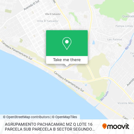 AGRUPAMIENTO PACHACAMAC MZ Q LOTE 16 PARCELA SUB PARECELA B SECTOR SEGUNDO BARRIO 4 map