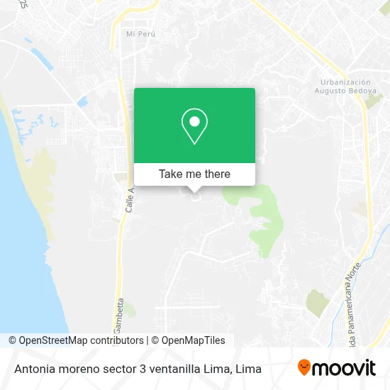 Antonia moreno sector 3   ventanilla  Lima map