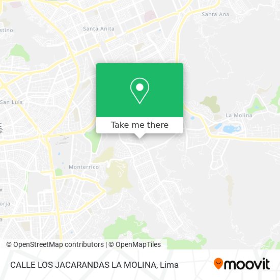 CALLE LOS JACARANDAS  LA MOLINA map