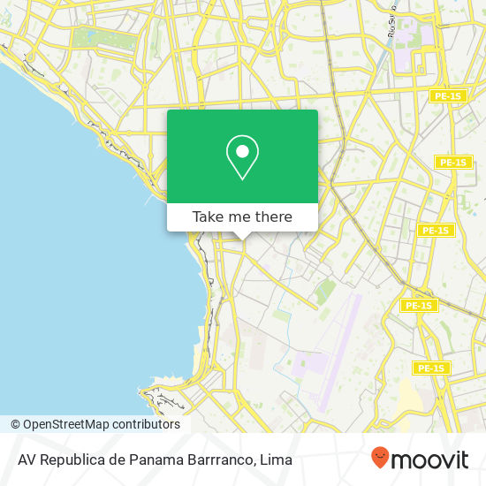 AV Republica de Panama   Barrranco map