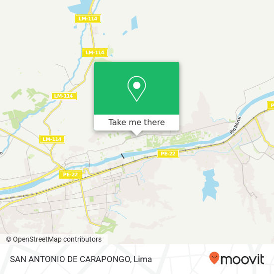 Mapa de SAN ANTONIO DE CARAPONGO