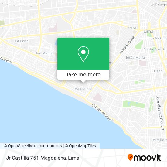 Jr  Castilla 751  Magdalena map