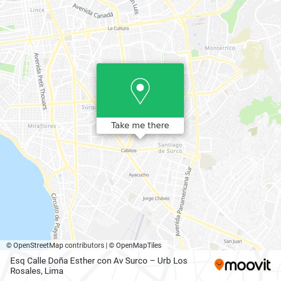 Esq  Calle Doña Esther con Av  Surco – Urb  Los Rosales map