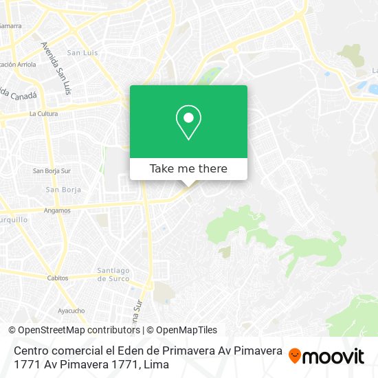 Mapa de Centro comercial el Eden de Primavera  Av  Pimavera 1771 Av  Pimavera 1771