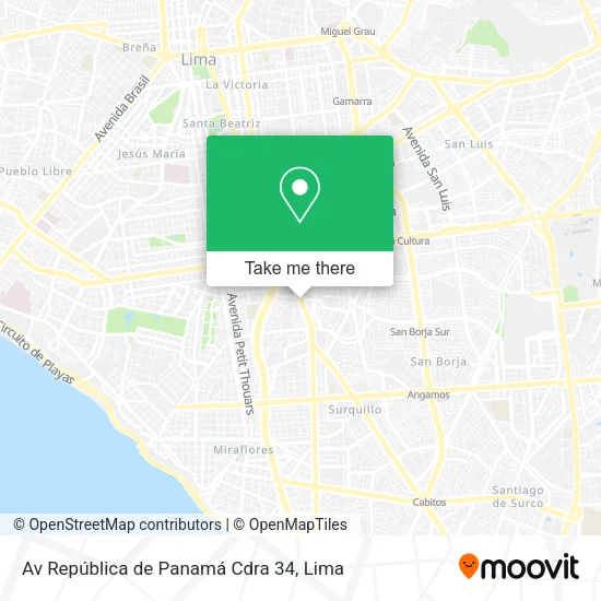 Mapa de Av  República de Panamá  Cdra  34