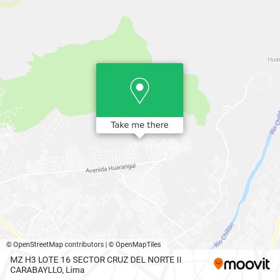 MZ H3 LOTE 16 SECTOR CRUZ DEL NORTE II   CARABAYLLO map