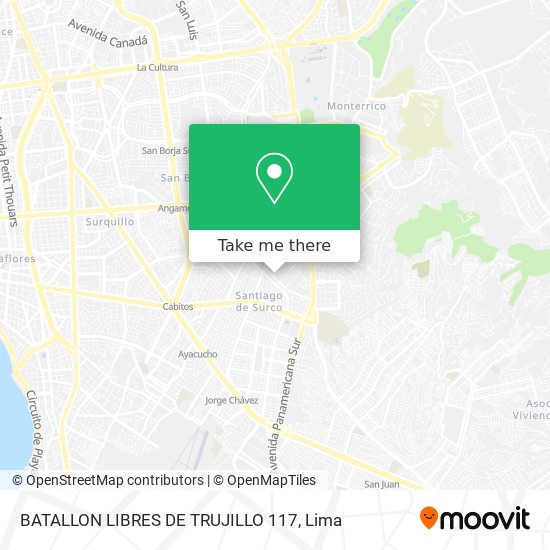 BATALLON LIBRES DE TRUJILLO 117 map
