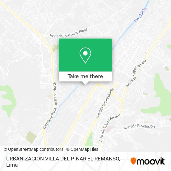 URBANIZACIÓN VILLA DEL PINAR EL REMANSO map