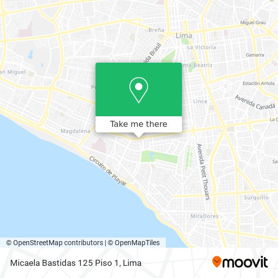 Micaela Bastidas 125 Piso 1 map