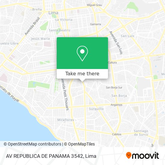 AV  REPUBLICA DE PANAMA 3542 map