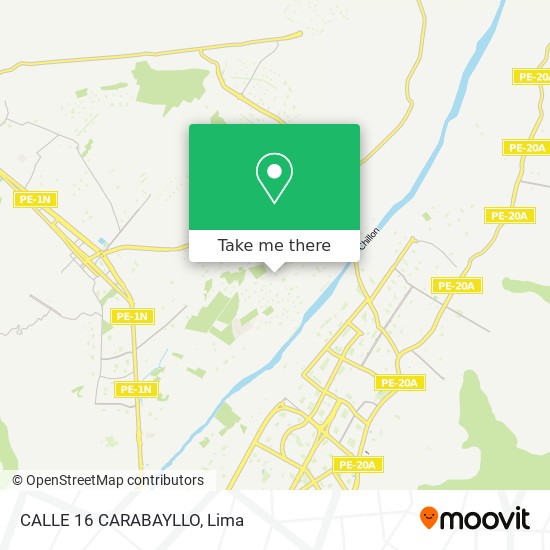 Mapa de CALLE 16 CARABAYLLO