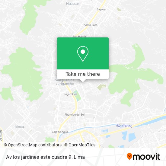 Av los jardines este cuadra 9 map