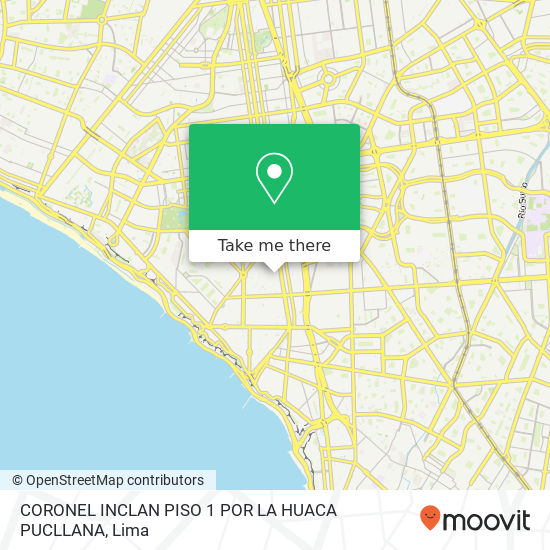 CORONEL INCLAN   PISO 1  POR LA HUACA PUCLLANA map