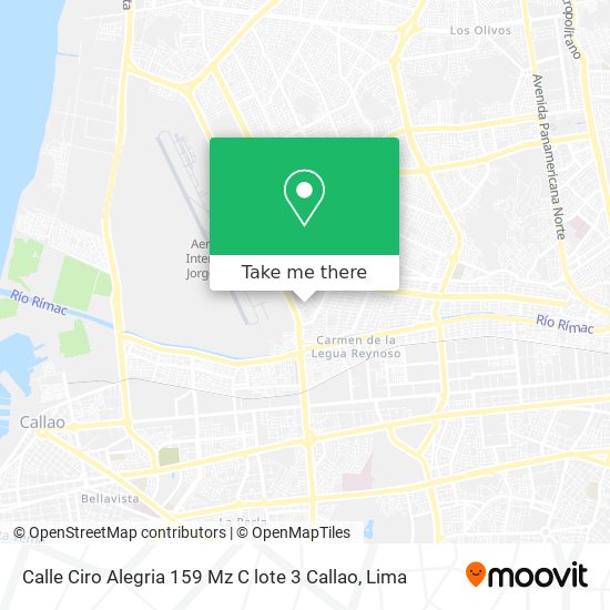 Calle Ciro Alegria 159 Mz C lote 3   Callao map