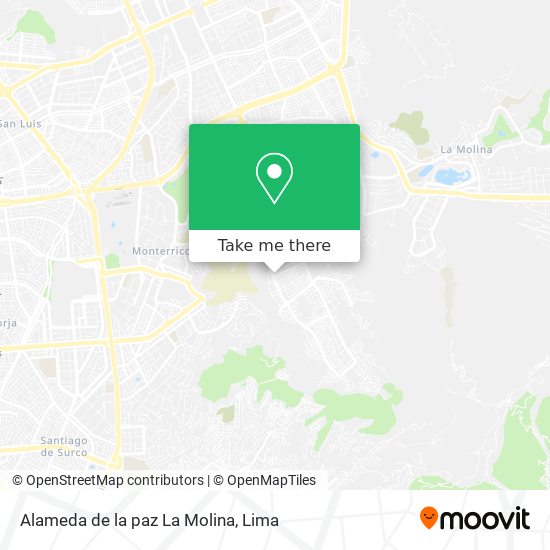 Alameda de la paz  La Molina map