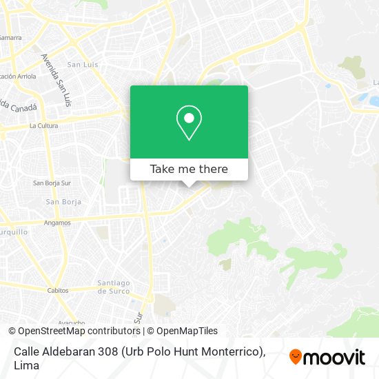 Mapa de Calle Aldebaran 308 (Urb  Polo Hunt  Monterrico)