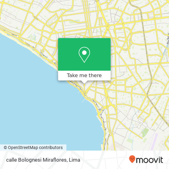 calle Bolognesi Miraflores map