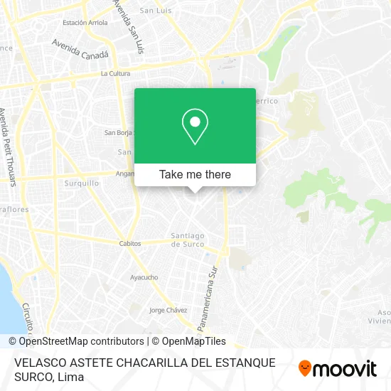 VELASCO ASTETE   CHACARILLA  DEL ESTANQUE SURCO map