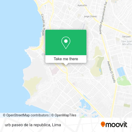 Mapa de urb paseo de la republica