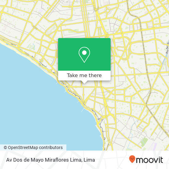 Av Dos de Mayo  Miraflores  Lima map