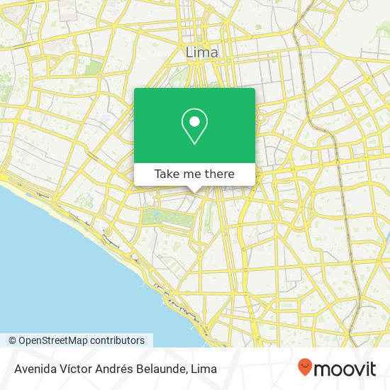 Mapa de Avenida Víctor Andrés Belaunde