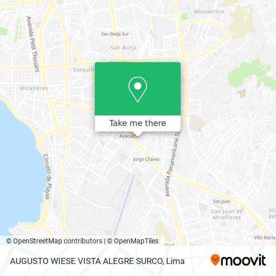 AUGUSTO WIESE  VISTA ALEGRE SURCO map