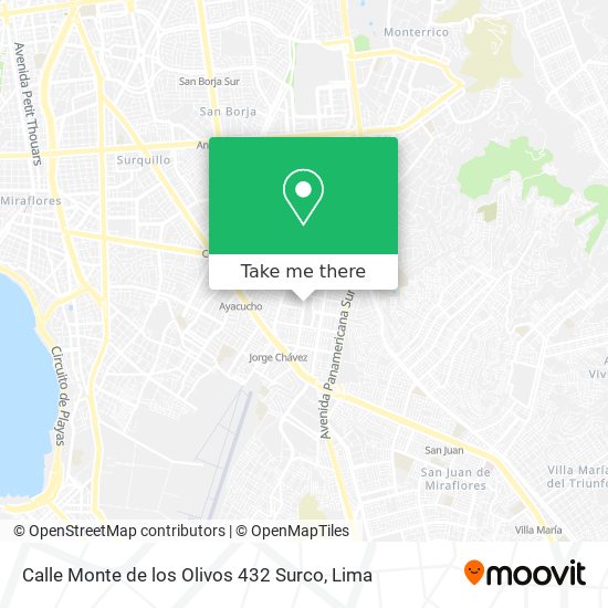 Calle Monte de los Olivos 432  Surco map